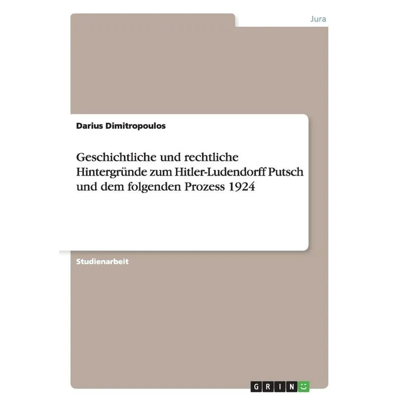 Geschichtliche und rechtliche Hintergründe zum Hitler-Luden