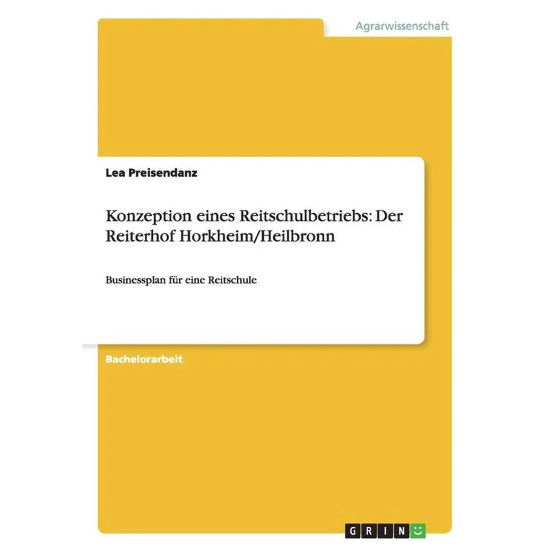 Konzeption eines Reitschulbetriebs