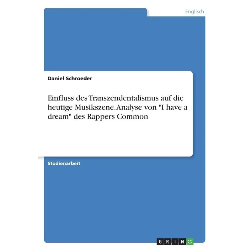 Einfluss des Transzendentalismus auf die heutige Musikszene