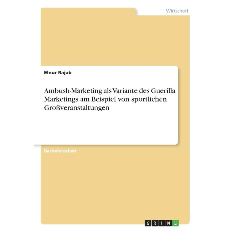 Ambush-Marketing als Variante des Guerilla Marketings am Be