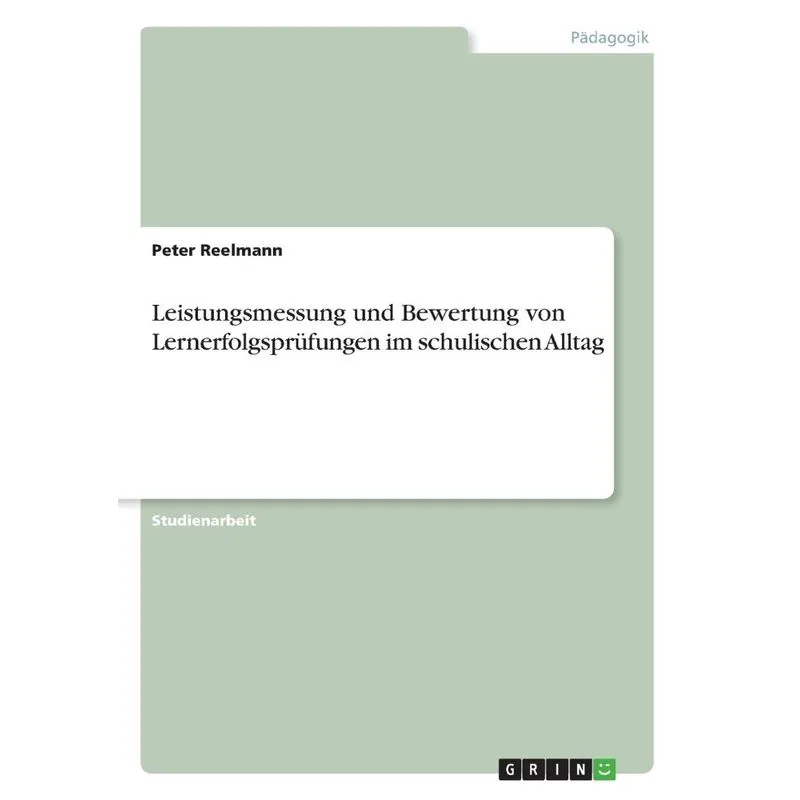 Leistungsmessung und Bewertung von Lernerfolgsprüfungen im
