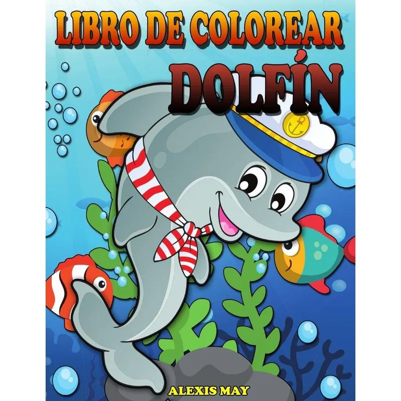 Libro para colorear de delfines