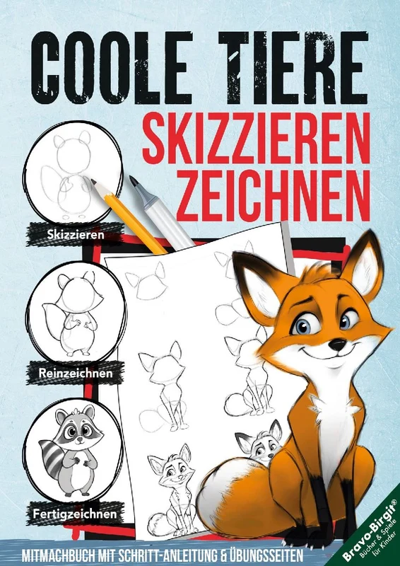 Coole Tiere zeichnen und skizzieren lernen (für Kinder ab 10 & Anfänger)