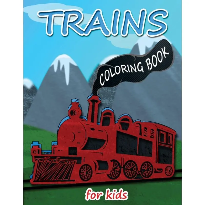 Trains Coloring Book