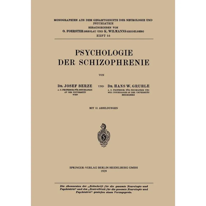 Psychologie der Schizophrenie