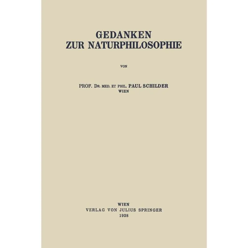 Gedanken zur Naturphilosophie