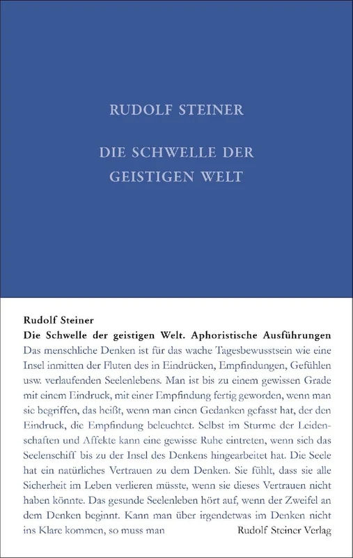 Die Schwelle der geistigen Welt