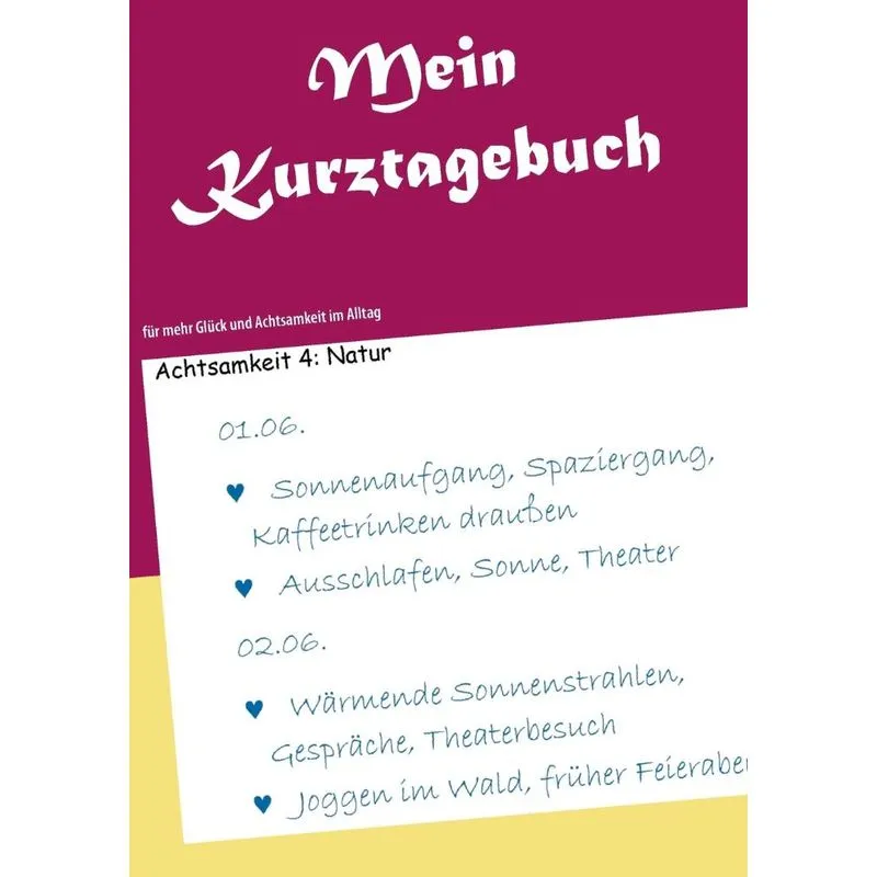 Mein Kurztagebuch