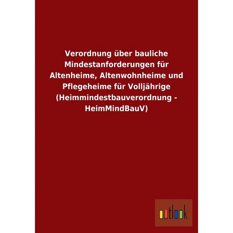 Verordnung Über Bauliche Mindestanforderungen Für Altenheim