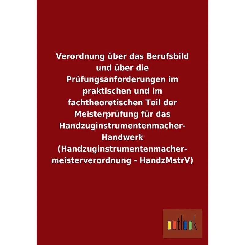 Verordnung über das Berufsbild und über die Prüfungsanforde