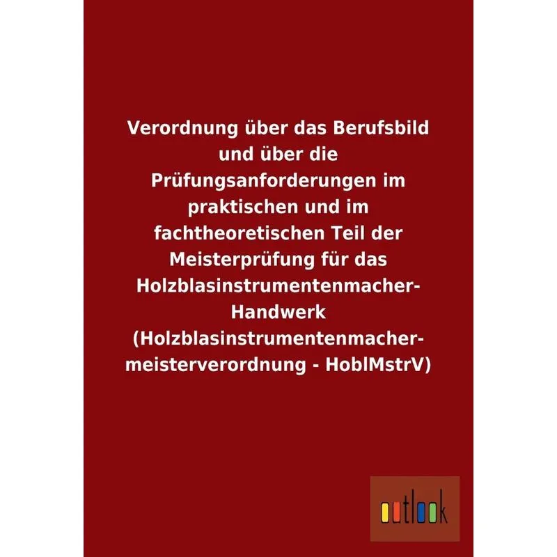 Verordnung über das Berufsbild und über die Prüfungsanforde