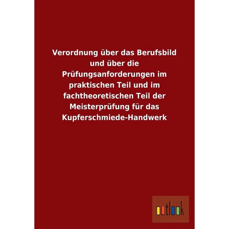 Verordnung Über Das Berufsbild Und Über Die Prüfungsanforde