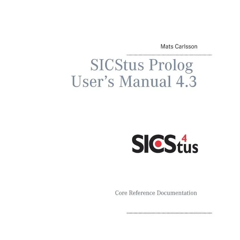 SICStus Prolog Users Manual 4.3