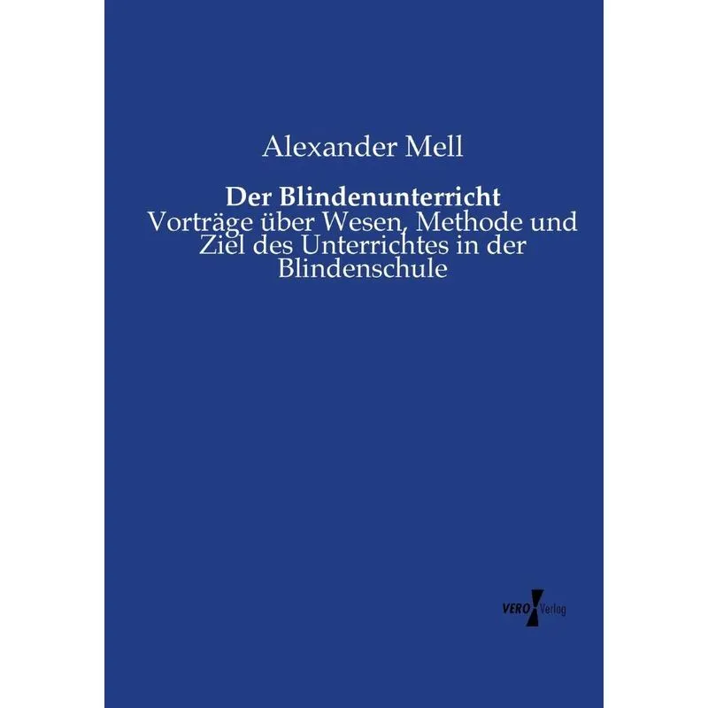 Der Blindenunterricht