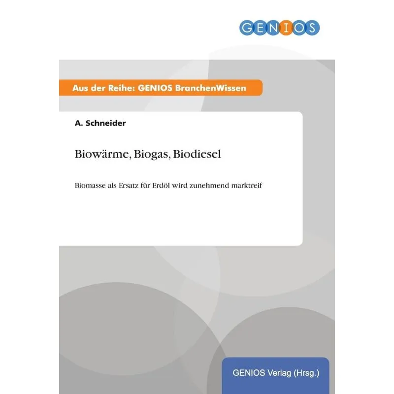 Biowärme, Biogas, Biodiesel