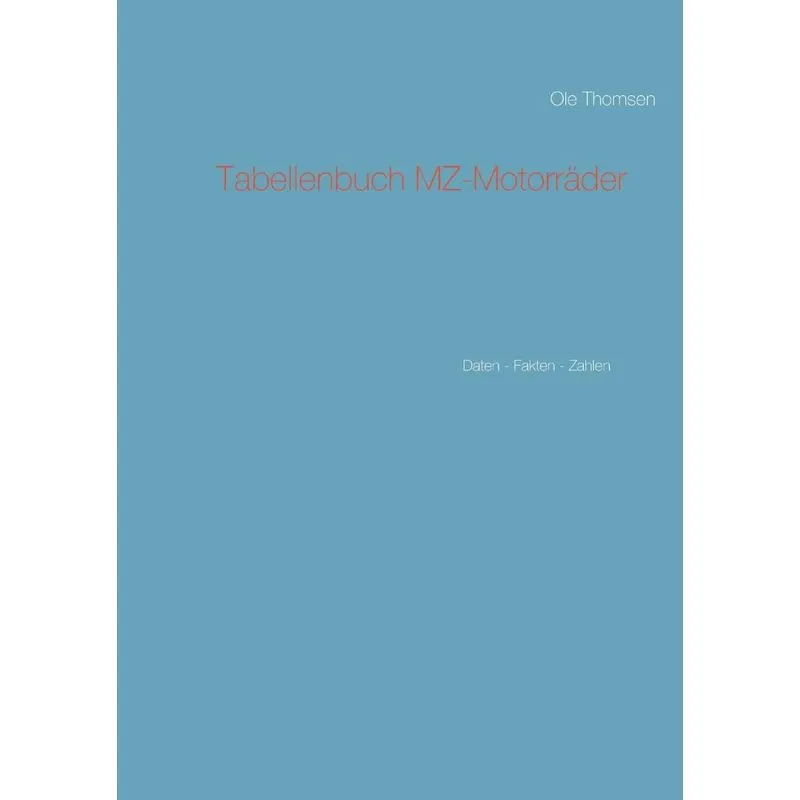 Tabellenbuch MZ-Motorräder