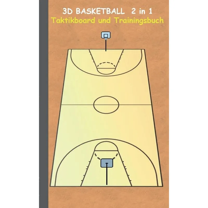 3D Basketball 2 in 1 Taktikboard und Trainingsbuch