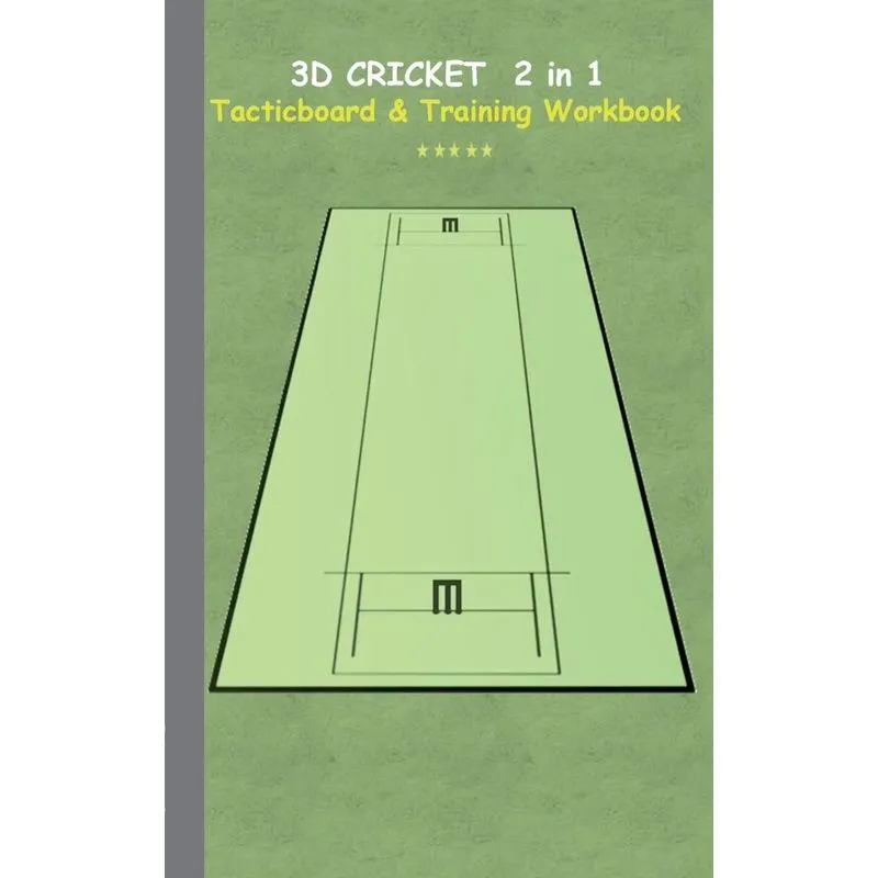 3D Cricket 2 in 1 Tacticboard and Training Book