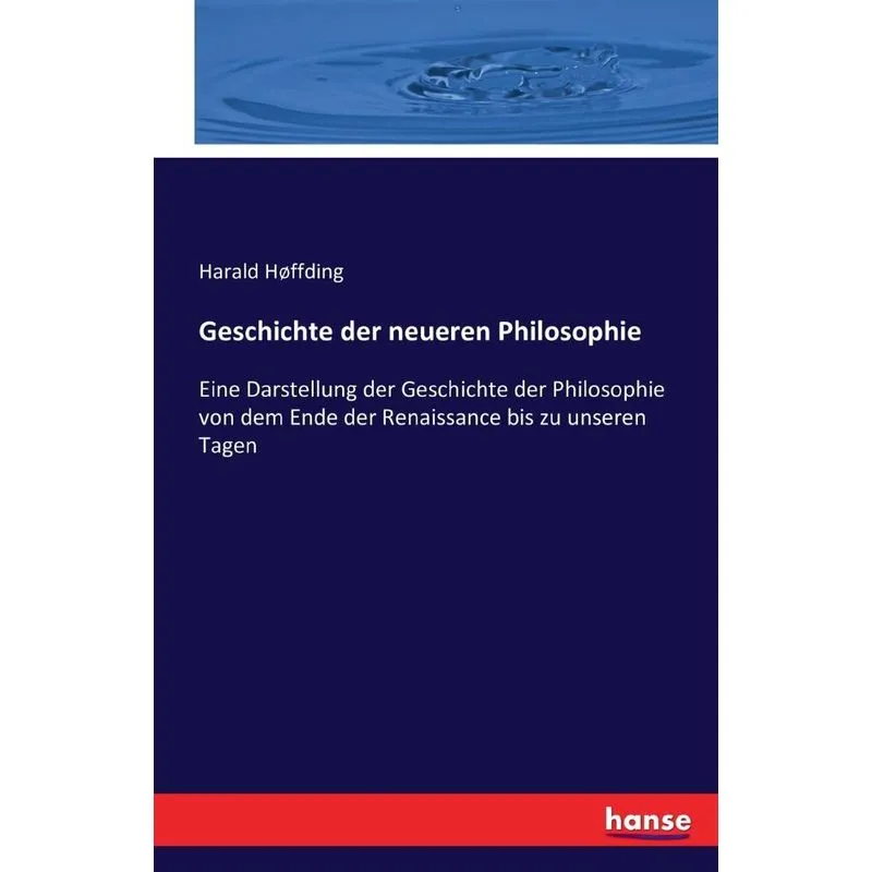 Geschichte der neueren Philosophie