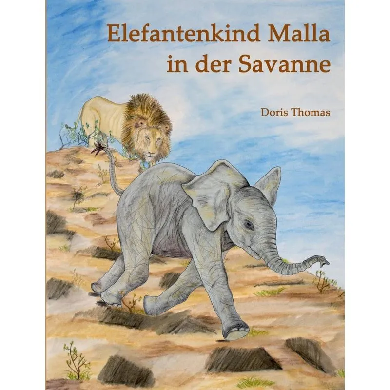 Elefantenkind Malla in der Savanne