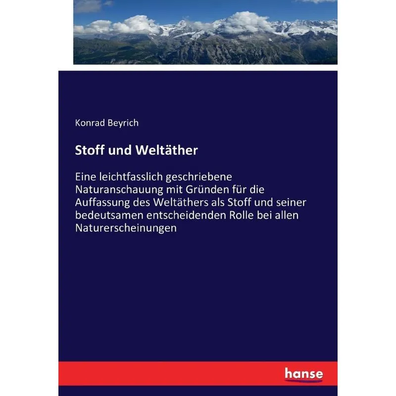 Stoff und Weltäther