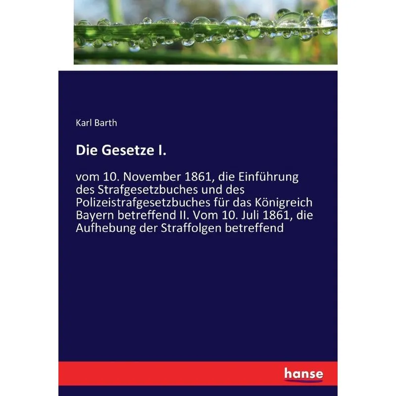 Die Gesetze I.