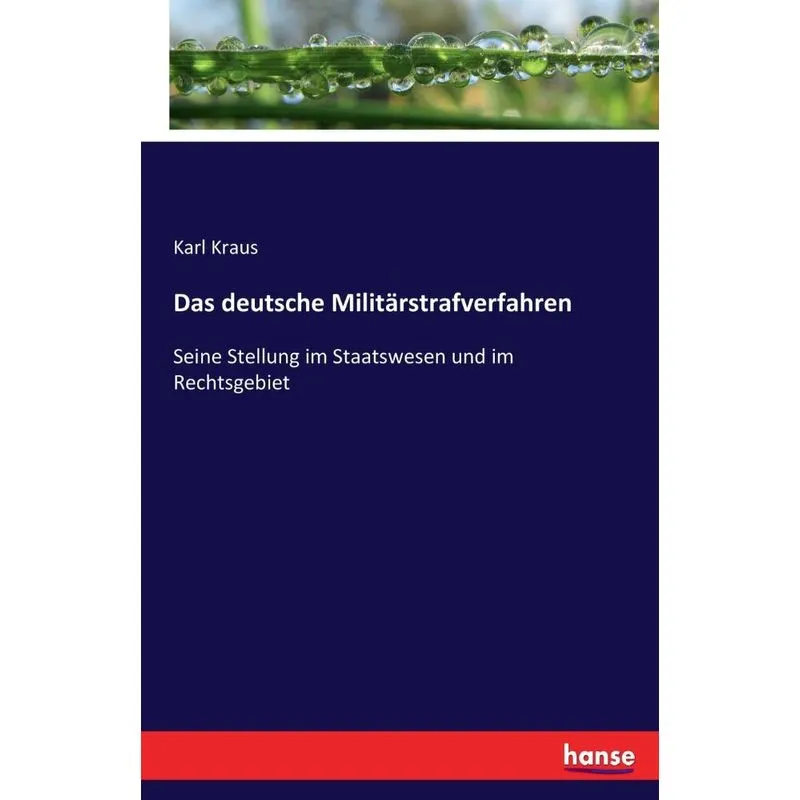 Das deutsche Militärstrafverfahren