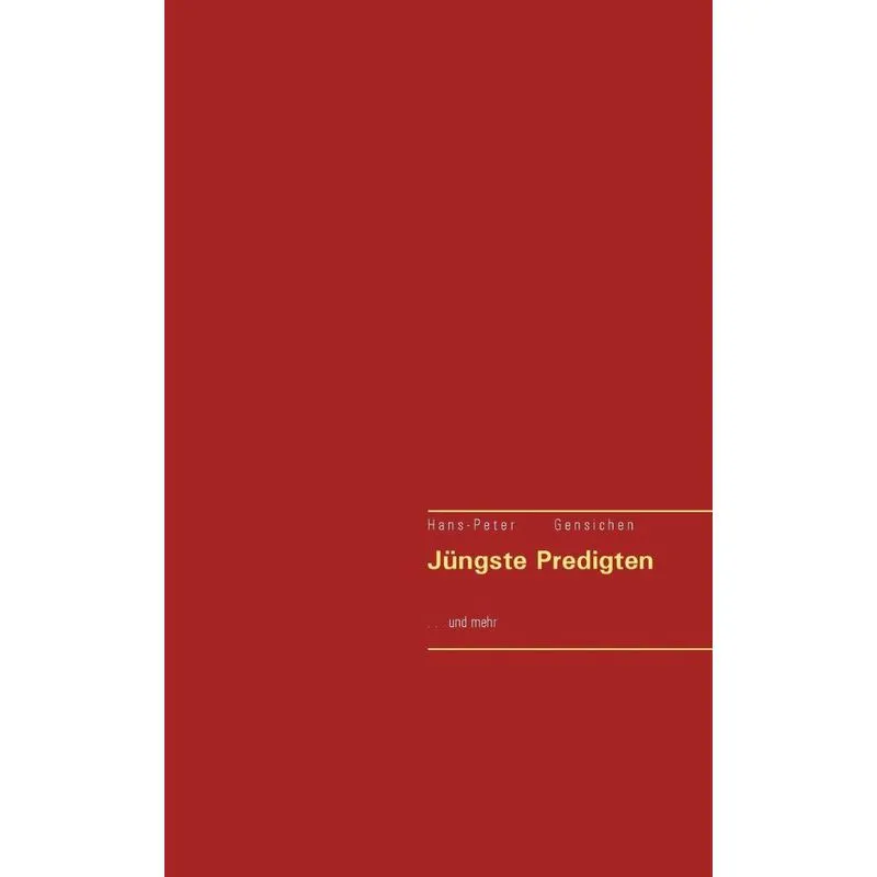 Jüngste Predigten . .