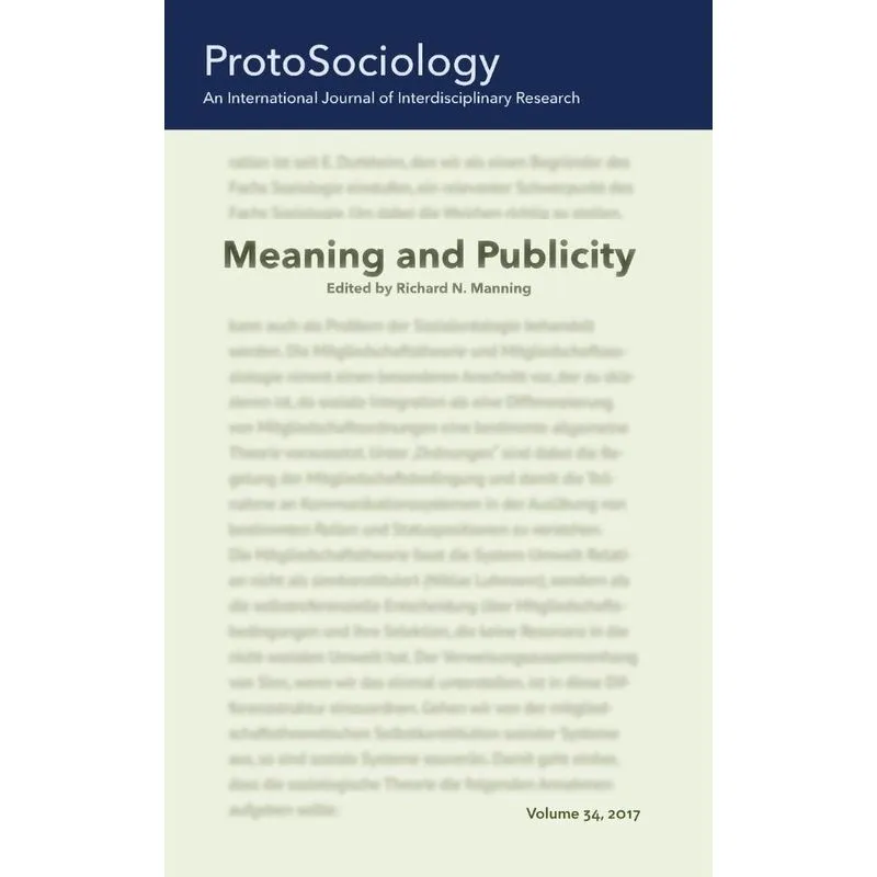 Meaning and Publicity