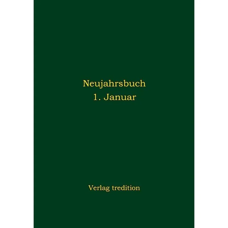 Neujahrsbuch 1. Januar