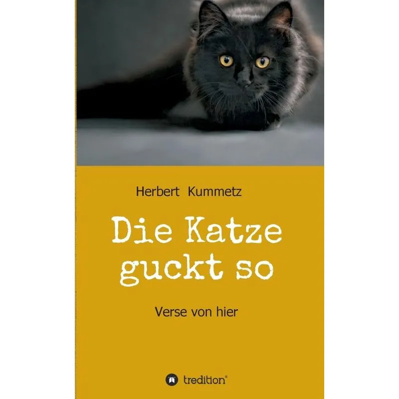 Die Katze guckt so