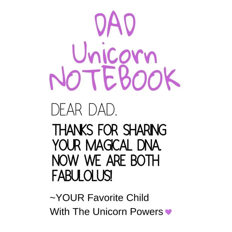 Dad Unicorn Notebook