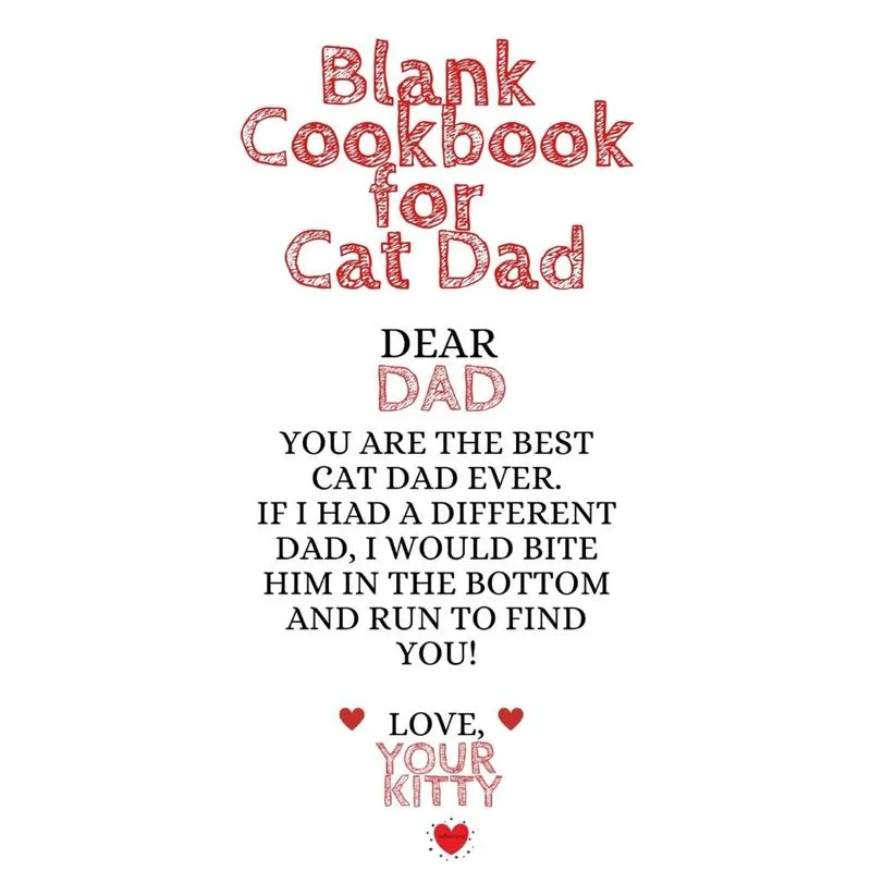 Blank Cookbook For Cat Dads