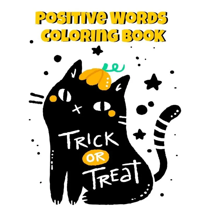 Positive Words Coloring Book