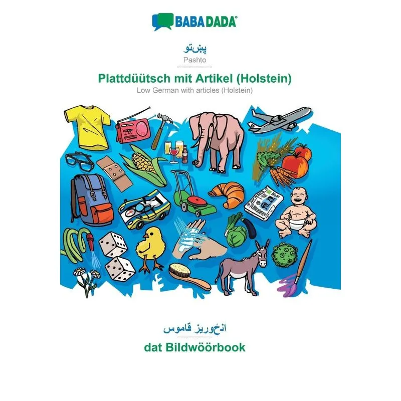 BABADADA, Pashto (in arabic script) - Plattdüütsch mit Arti