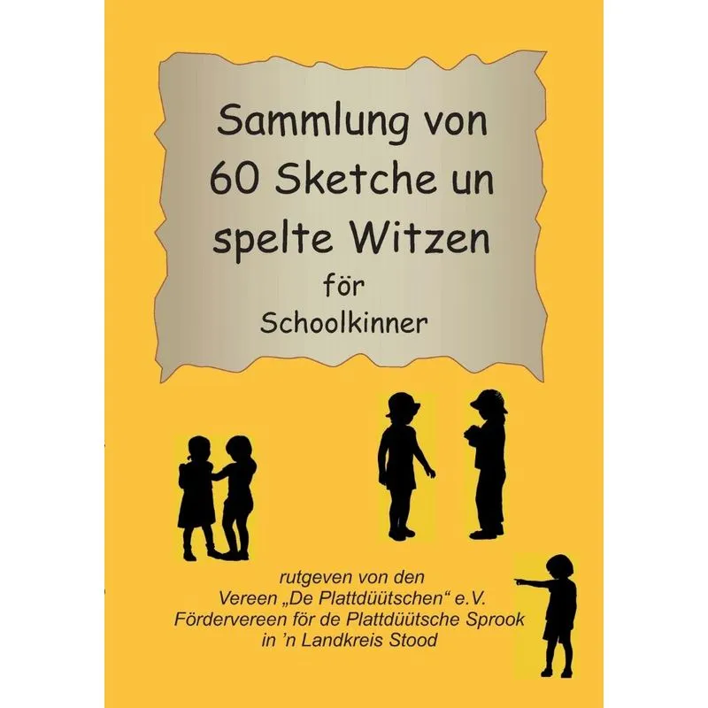 Sammlung von 60 Sketche un spelte Witzen för Schoolkinner