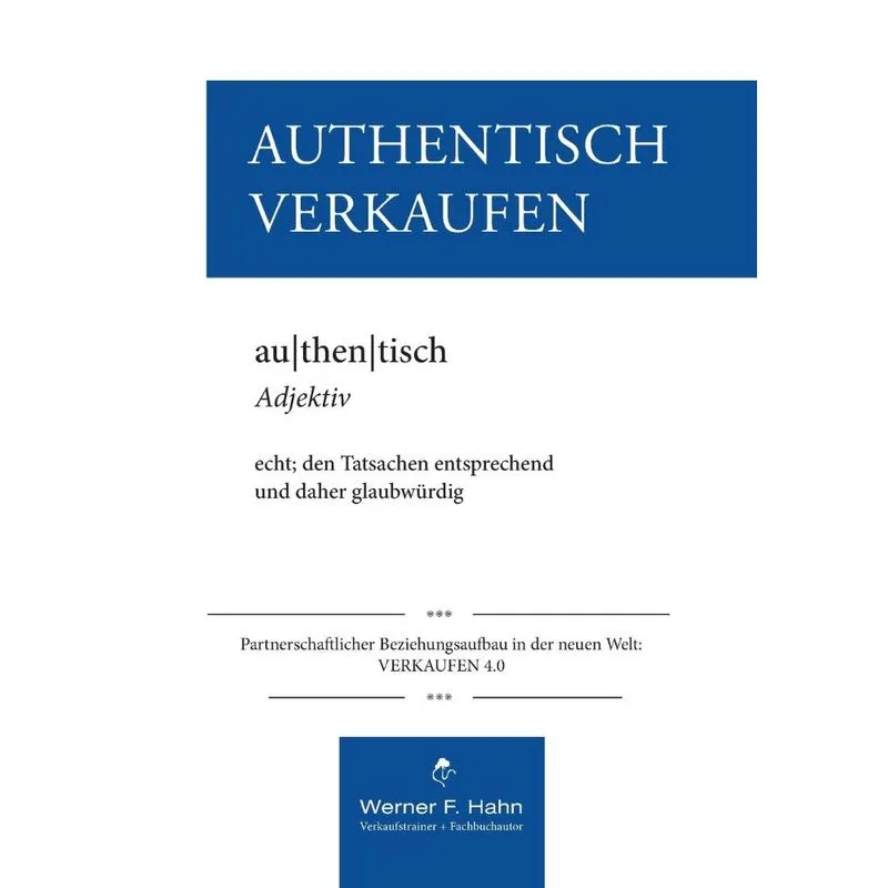 Authentisch Verkaufen