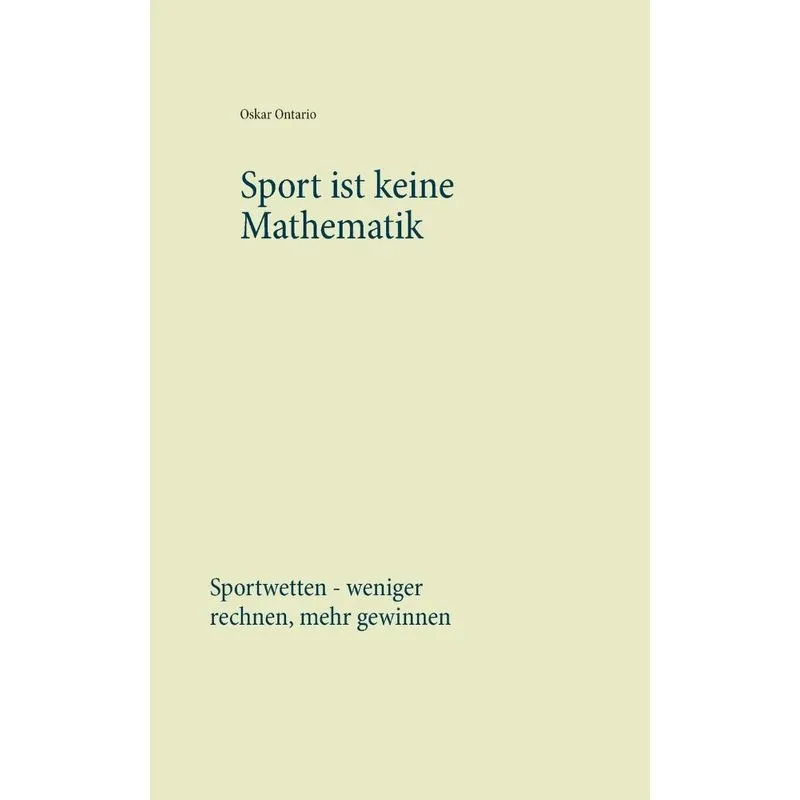 Sport ist keine Mathematik