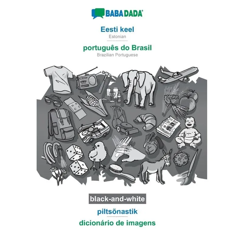 BABADADA black-and-white, Eesti keel - português do Brasil,