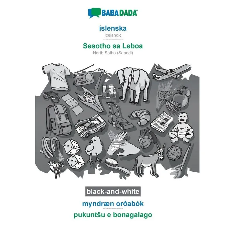 BABADADA black-and-white, íslenska - Sesotho sa Leboa, mynd