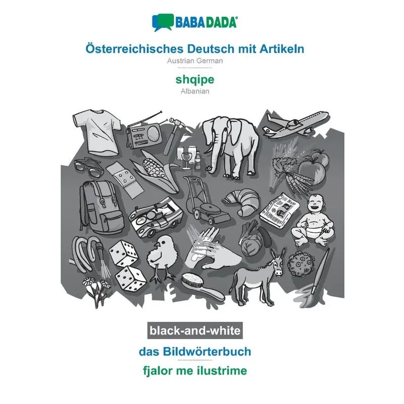 BABADADA black-and-white, Österreichisches Deutsch mit Arti