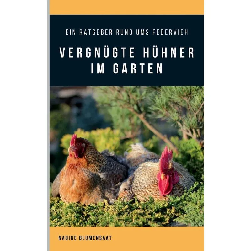 Vergnügte Hühner im Garten