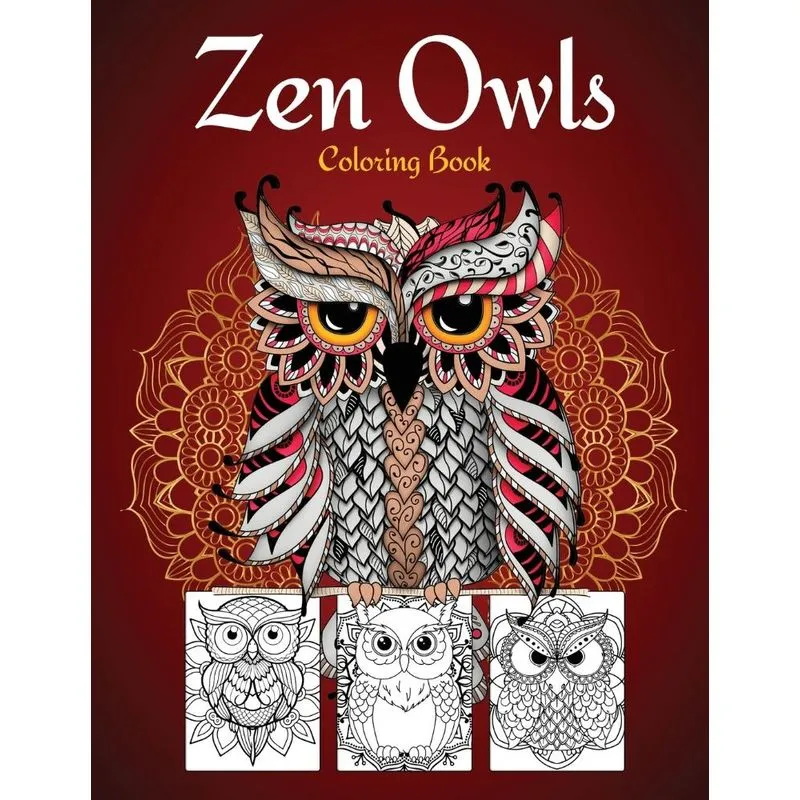 Zen Owls Coloring Book