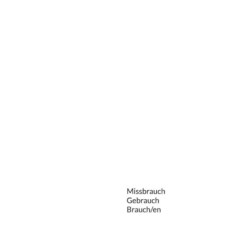 Missbrauch Gebrauch Brauch/en