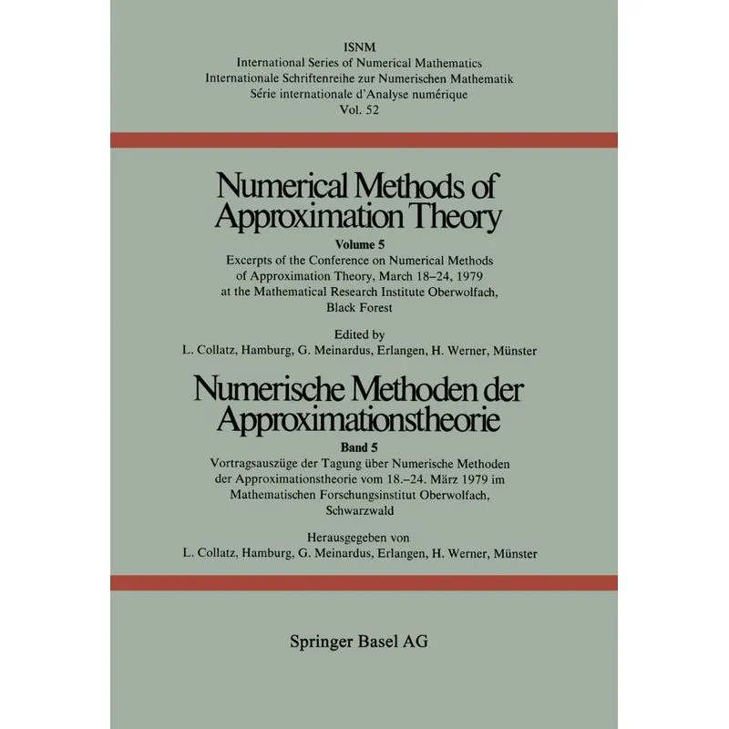Numerische Methoden Der Approximationstheorie / Numerical M