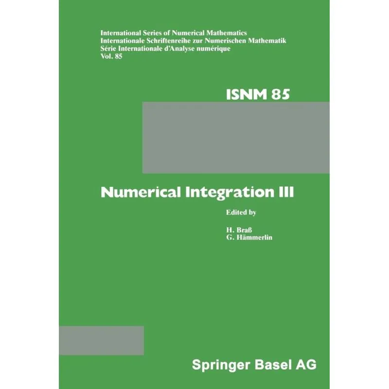 Numerical Integration III