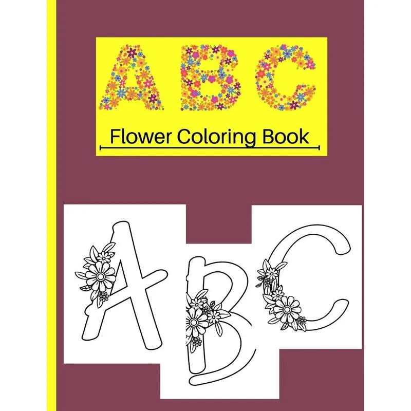 ABC Flower Coloring Book