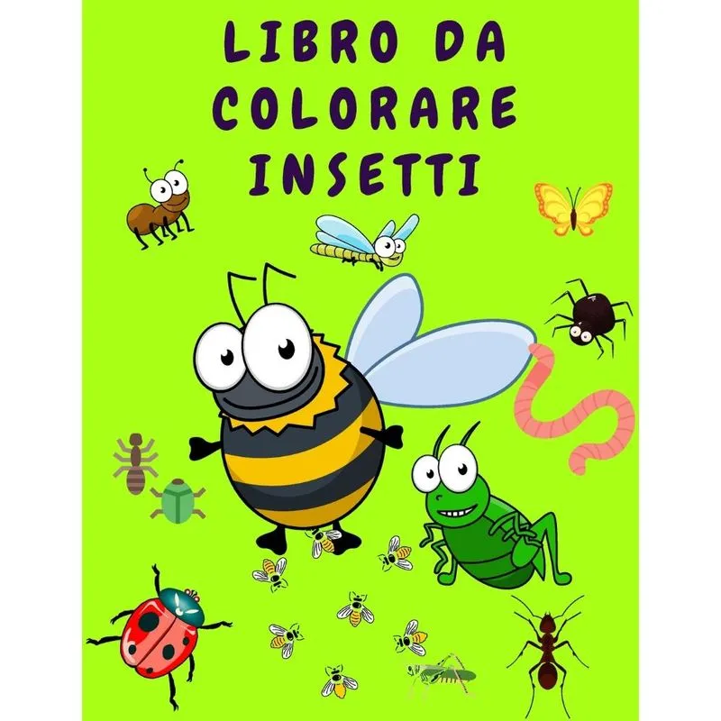 Libro da colorare insetti
