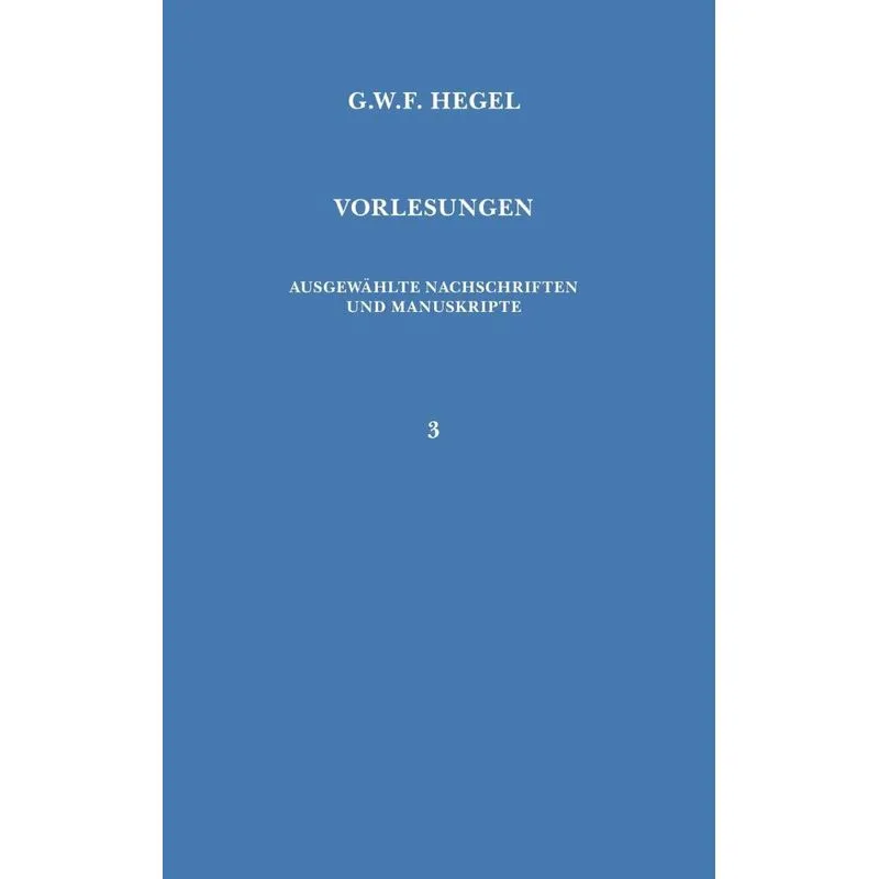 Vorlesungen. Ausgewählte Nachschriften und Manuskripte / Vo