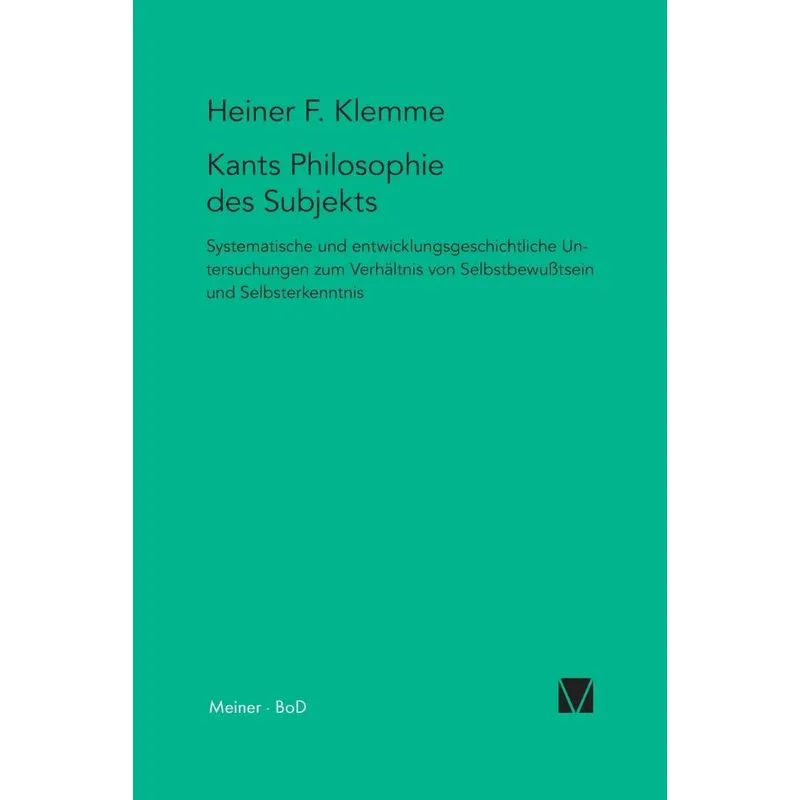 Kants Philosophie des Subjekts